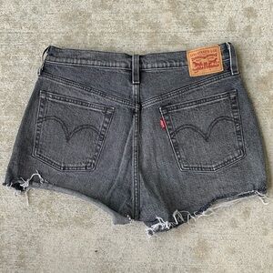 Levi’s Worn In Black 501 Original Button Fly Jean Shorts